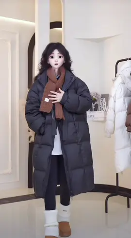 Áo áo Phao Có Đệm, Dành Cho Nữ, Dài Dưới Đầu Gối, Phong Cách Hàn Quốc, Dáng Rộng Vừa Vặn, Thích Hợp Cho Mùa Đông, Áo Khoác, Hàng Mới Về 2024 #aophaodangdainu #aophaodep #aothudong #thoitrang #xuhuong 