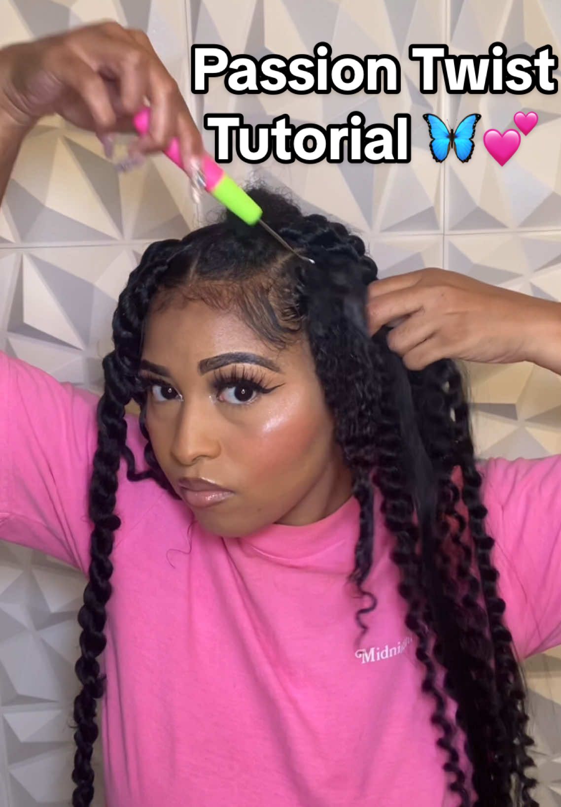New Two Strand Passion Twist 🦋  #twists #hair #protectivestyles #hairstyle #naturalhair #braids #twist #passiontwist #crochethair #crochethairstyles #twostrandtwist #twostrandtwists #passiontwists 