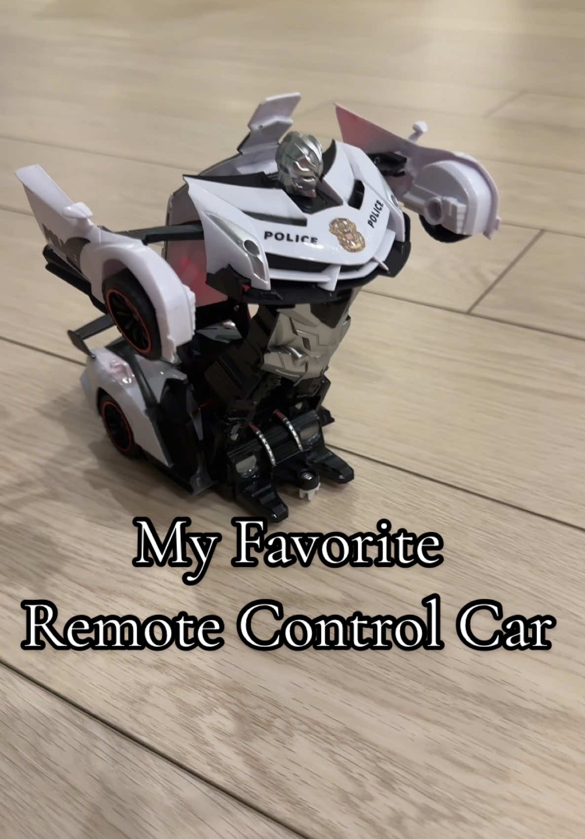 I love that this RC car drives when it is in the shape of a guy! #rccar #remotecontrolcar #policecar #toysforkids #christmasgiftideas #tiktokshopblackfriday #tiktokshoptoys #kidsgifts #ttshop #tiktokshopfinds 