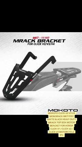 MOKOTO CLICK V2 V3 V4 MONORACK MKT-11197 MATTE BLACK HEAVY DUTY MRACK TOP BOX MOTOR BRACKET FOR HONDA CLICK V1 / CLICK V2 / CLICK V3 MOTORCYCLE 1PC Price dropped to just ₱782.10!