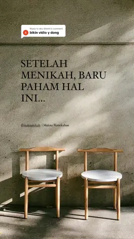 Replying to @aku disinih jangan lupa selalu bicarakan semuanya dengan pasanganmu, KOMUNIKASI Versi video disini yaa #maknanikah #maknapernikahan #pernikahan 