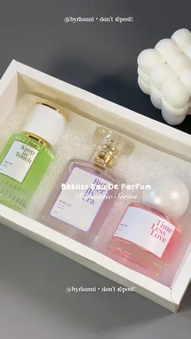 satu set romantic series ini udh dapet 3pcs parfume 🌷🎀 wanginyaa juga suka semuaaa😭💖🌸 @bebliss  #bebliss #beblissparfum #parfumbebliss #parfume #parfumviral #parfummurah #eaudeparfum #beblissromanticseries #fyp #fypシ #coquette 