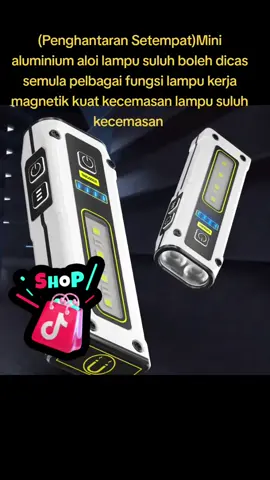 (Penghantaran Setempat)Mini aluminium aloi lampu suluh boleh dicas semula pelbagai fungsi lampu kerja magnetik kuat kecemasan lampu suluh kecemasan #fypシ゚viraltiktok #viral?tiktok🥰 #tiktokshop #viraltiktok #fypageシ #men 