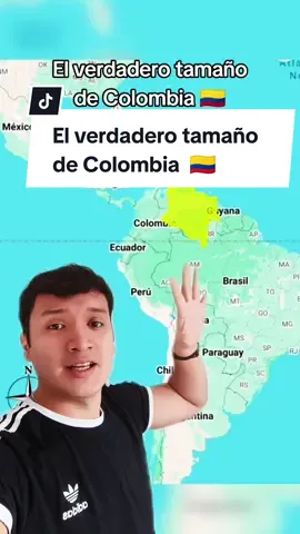 El verdadero tamaño de Colombia en el mapa #colombia🇨🇴  #bogota #cali #argentina #bolivia #brasil #chile #costarica #cuba #ecuador #elsalvador #guatemala #honduras #méxico #nicaragua #panamá #paraguay #perú #puertorico #repúblicadominicana #uruguay #venezuela 