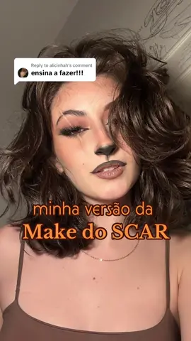 Replying to @alicinhah Tutorial da meke do Scar 🧡  • • • ib:@mireLLa  #fy #fyp #reileao #scar #halloween #makeup #makeuptutorial 