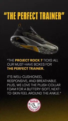 🚨 Awesome Alert 🚨  That our @ProjectRock PR7 shoe as the “PERFECT TRAINER” in the @Men’s Health 2024 Sneaker Awards 👟💪🏾   Innovation, technology, fit and VIBE of this shoe are important engineering tenets for us to deliver for YOU and your workouts.  THANK YOU to our ever growing #ProjectRock community💥    Level up your training, and enjoy the shoe! ~ dj  #founder  #projectrock    #ProjectRock #PR7 #MensHealth #2024SneakerAwards 