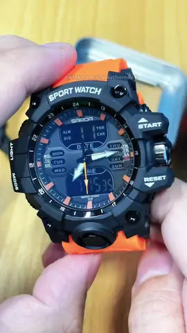 Suki na ko mg Sanda dahil sa ganda ng design at sure sa quality! Sanda Waterproof Dual Time Display Watch Perfect gift for Men #sanda6126 #sandawatch #waterproofwatch #dualtimewatch 