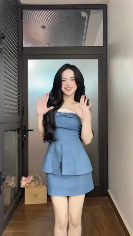 Màu xanh tôn da quá mấy bà ơi @Fou. an  #viral #trending #vayxinh #vaythietke #vaymuathu #vayhaiday #vaycup 