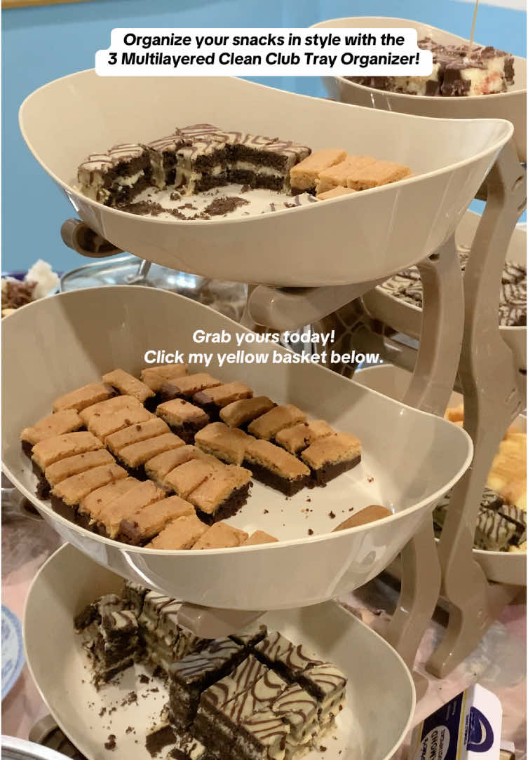 Organize your snacks in style with the 3 Multilayered Clean Club Tray Organizer! Perfect for fruits, candies, lamas, and more! Available in beige, white, and green 🤍💚. #multilayeredtray #foodorganizer #KitchenHacks #kitchenessentials #kitchenorganizer #snacks #food #fypシ゚viral 