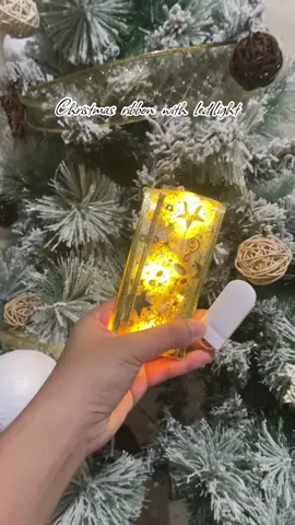 Christmas ribbon with led light🫶🏻 #christmasribbonwithlightbatteryoperated #christmasribbonwithledlights #christmasribbonwithlight 