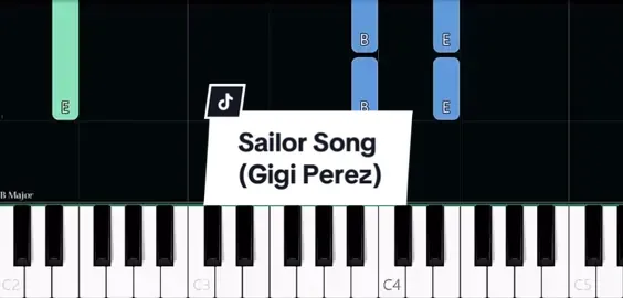 Sailor Song by Gigi Perez-easy tutorial #sailorsong #gigiperez #easy #pianotutorial #fyp 