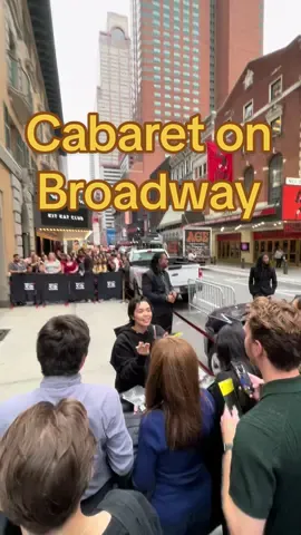 Run over to the Kit Kat Club ASAP because Auli'i Cravalho and Adam Lambert have joined the cast of Cabaret!! @TheArtsInsider @KitKatClubNYC  #broadway #broadwaynyc #cabaret #theartsinsider #theatre Video description: This video contains short clips taken at the August Wilson Theater on Broadway. A woman with short black hair in a black hoodie signs playbills outside of the theater. A man with curly hair walks into the theater and shows off his playbill.