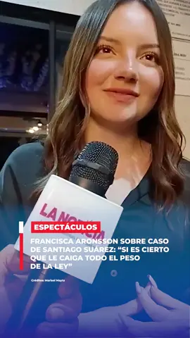 🔴 #Espectáculos || La actriz Francisca Aronsson no fue ajena en pronunciarse sobre su colega Santiago Suárez, quien fue denunciado por una joven norteamericana.  . . . #FranciscaAronsson #SantiagoSuárez #denuncia #actor #espectáculos #fyp #viralvideoシ