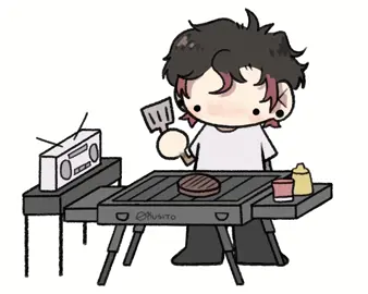Tiny Josh flippin burgers  @joshua dun @twenty one pilots  #twentyonepilots #tøp #clancy #cliqueart #animation #fyp 