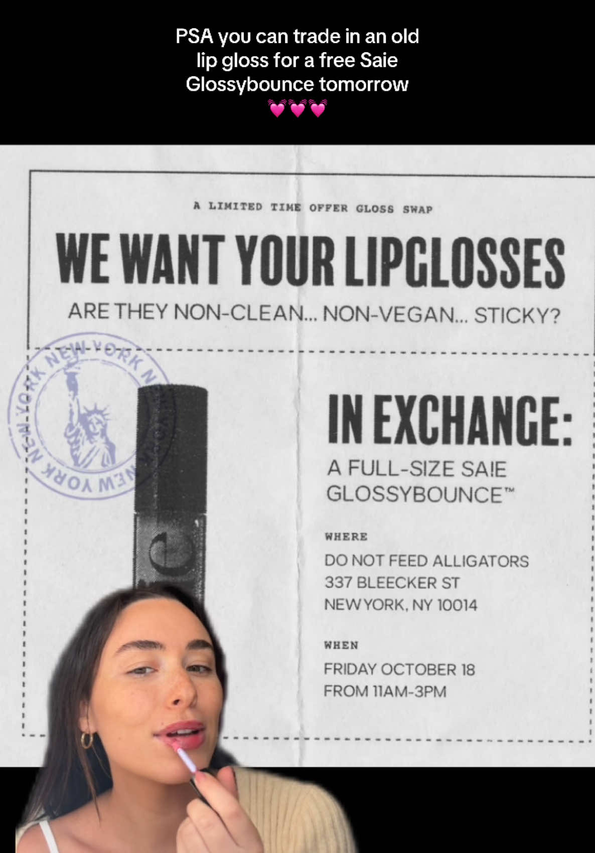 See you at our Gloss Swap tomorrow, NYC! 