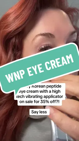 Peptide eye cream WITH a massaging vinrating applicator! @WNP SKINCARE #wnpskincare #wnpeyecream #vibratingeyecream #darkcirclesundereyes #puffyeyes #peptideeyecream wnp skincare  eye cream wnp skincare wnp eye cream review eye massager salmon dna skincareeye cream  eve cream wnp eye cream worth it