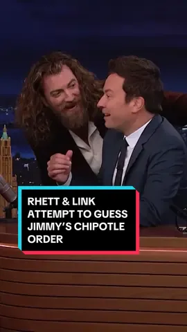 @Rhett & Link attempt to guess Jimmy’s @Chipotle order 🤣 #FallonTonight #TonightShow #FallonFlashback #Mythical #RhettAndLink #JimmyFallon 