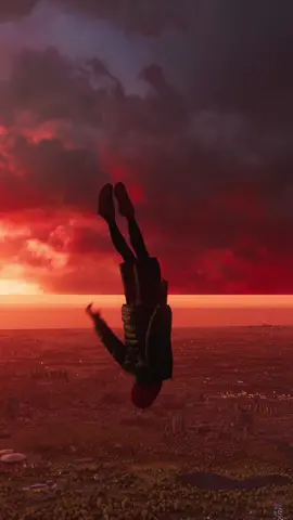 Miles Morales Leap Of Faith in crazy Sunset 🔥 #spiderman #spidermanedit #milesmorales #milesmoralesedit #leapoffaith #whatsupdanger #marvel #gaming #intothespiderverse #spidermangame #marvelsspiderman2 