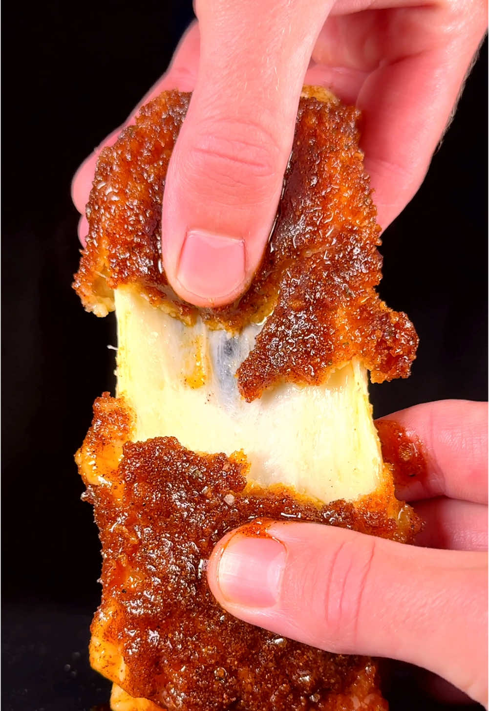 Nashville Hot Mozzarella Sticks 🔥 #tiktokfood #asmr 