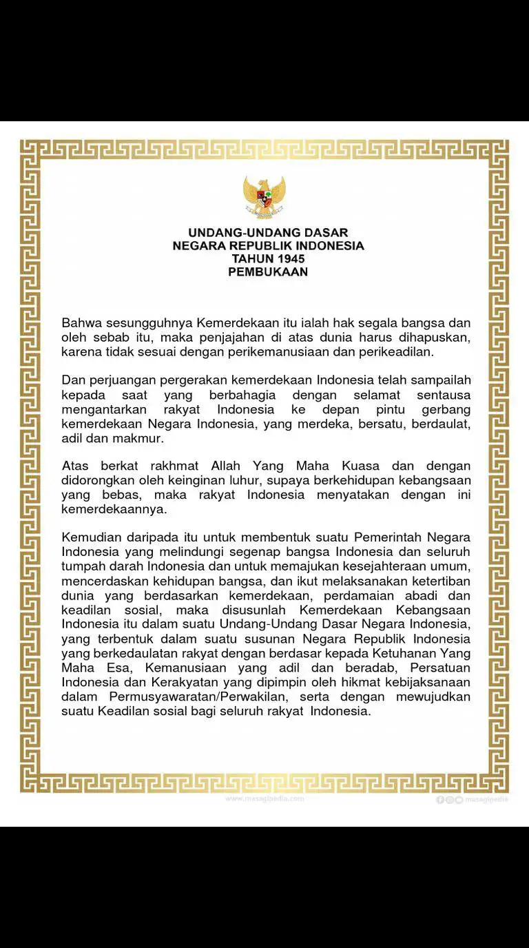 Teks pembukaan UUD 1945  #upacarabendera #uud1945 #sekolah #anaksekolah #fyp #foryou #fypシ #viral #foryoupage #genz 