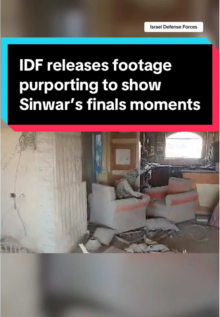 IDF releases footage purporting to show the final moments of Yahya Sinwar.   IDF says this video shows Sinwar. NBC News has not independently confirmed that.