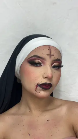 Dia 1 : Maquillaje Halloween 🎃#halloweenmakeup #monja #fyppoooooppppppppppppppp 