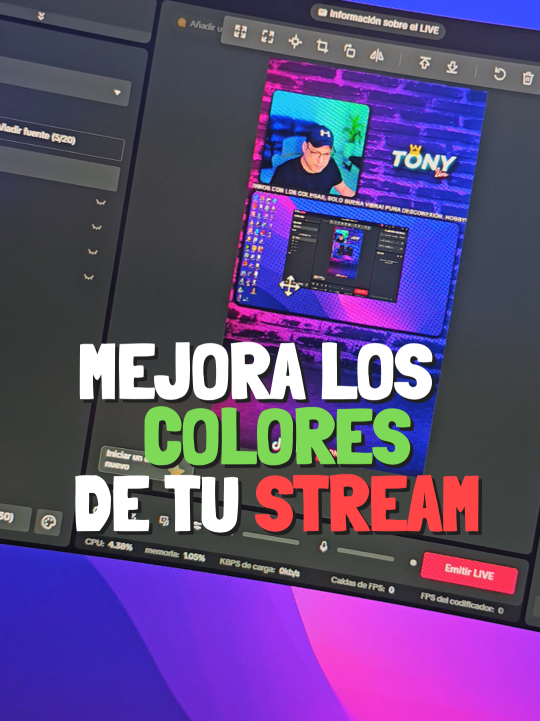 Mejora los colores de tu TIKTOKLIVE STUDIO ! 🎥 | #StreamHacks #OBS #TikTokStream #Tiktoker #Gaming #streaming
