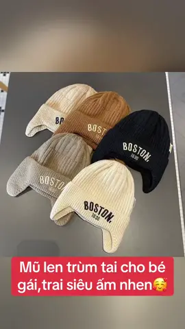 Mũ len mùa đông cho bé yêu,hàng dệt kim thêu chữ rất ấm nha các Ba Mẹ#xuhuong #viral #fyp #mũ #mulenchobe #nónlen 