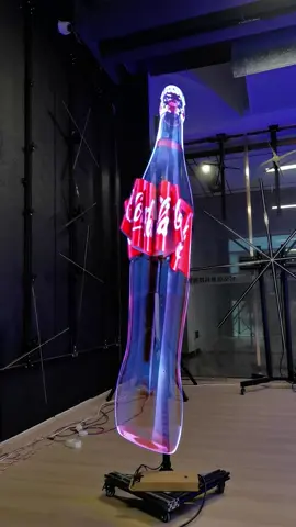 3pcs splicing model Cocacola #3d #ledfan #holographic #advertising #cocacola #leddisplay #fyp