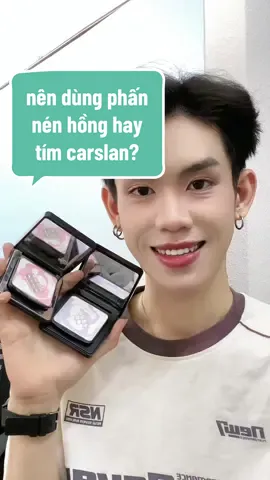 Nên dùng phấn nén hồng hay phấn nén tím carslan?? 🥹 #carslan #phanphucarslan #phannen #makeup #reviewlamdep #sanphamxuhuong #xuhuong #viralvideos #namnao 