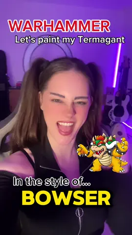 Let‘s paint my Termagant in the style of… BOWSER💛 #w#warhammercommunityw#warhammer40000w#warhammertiktokw#warhammer40kmemew#warhammertokw#warhammerpaintingm#miniaturem#miniaturepaintingminiatures 