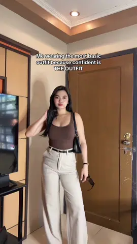 confidence is the outfit #basicoutfit #outfitideas #krishawong #recobykrisha 