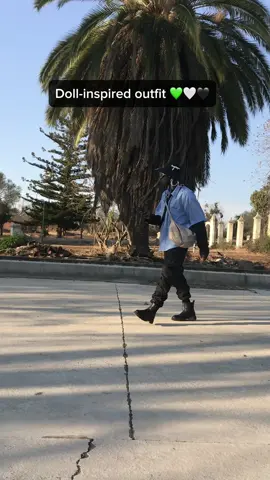 Doll-inspired look 💚 #fashion #fashionstyle #fashionista #dollinspired #dollfashion #urbanstyle #streetwear #StreetStyle #fyppppppppppppppppppppppp #explore #goviral #styleinspo #video #OOTD 