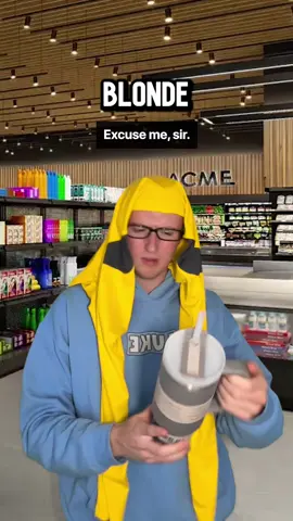 Blonde Buys A Thermos