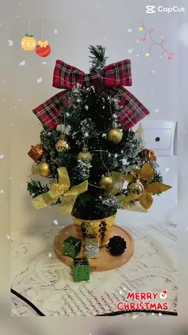 Cây thông mini để bàn 40cm nhà Tory ạ. Shop tặng kèm đèn led 3 chế độ #phukiennoel #trangtrigiangsinh #noel2024 #caythongmini #caythongminideban 