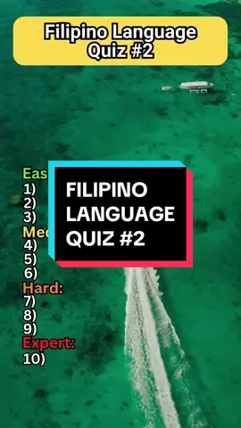 Kaya mo bang sagutin ng tama lahat? Ikomento ang iyong iskor! ✅🧠 #filipino #quiz #fyp #filipinotiktok #trivia #philippines #pinoy #pinoytiktok #tagalog #languagequiz 