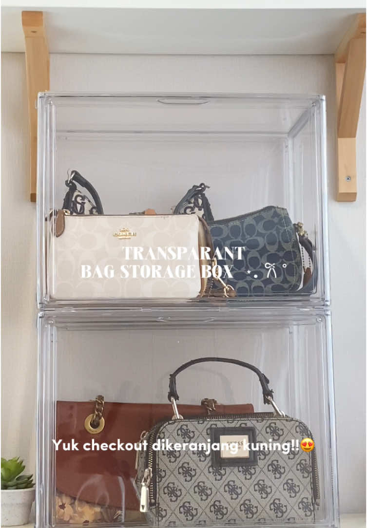 Percaya gak sebagus ini kualitasnya cuma 100an, coba deh cek keranjang kuning!😍😱✨ #storagebox #akrilikbox #bagstorageorganizer 