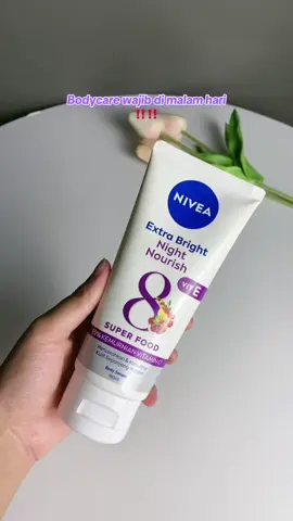 Setelah pake ini kulit jadi halus dan lembut. Kalian harus coba juga✨💜 #nivea #bodyserum #niveabodyserum #niveanightnourish 