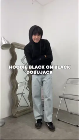 hoodie black on black from dobujack🖤 — #outfitideas #fashiontiktok #hoodiemurah 