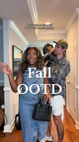 Brew really wanted to be included lol. He is so spoiled its unreal. @ZARA @Express @Anthropologie @Nordstrom Rack @Lucky Brand  @New Balance #OOTD #coupletok #married 