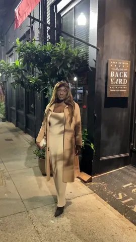 Last night’s fall fashion look 🍁  • • • • • • • • • • #style #fashion #fall #fallstyle #shopping #fashionstylist #stylist #OOTD #fallinspo #ootn #peacoat #camelcoat #boots #brownboots #longdress #fashiontiktok fall fashion fall style inspo fall shopping inspo what to wear this fall 