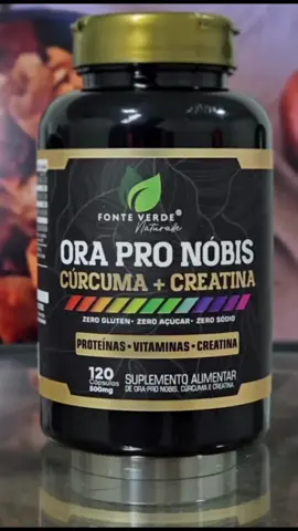 Cuide da sua saúde com a força de três super ingredientes em uma única cápsula! O Ora Pro Nobis, combinado com Cúrcuma e Creatina, oferece uma poderosa fonte de proteínas, vitaminas e energia para o seu dia a dia. Esses nutrientes juntos ajudam na recuperação muscular, fortalecem os ossos, estimulam o metabolismo e promovem o equilíbrio do seu corpo. Tenha mais disposição, energia e um corpo saudável com esse suplemento completo! #orapronóbis #curcuma #creatina 