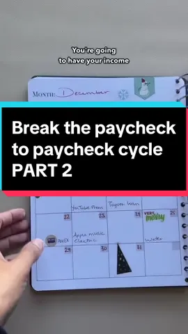 A budget is a bridge, not a cage.  Your budget should feel more like yes and less like no. Include your sources of joy. Include your values.  But do it wisely.  Step 5: Budget To Do: At least one December paycheck Time to create: 30 mins Daily tracking: 2-3 mins 🔹Use a sequential system that allows you to direct your money in a winning order. I use the 8-Part Budget™️. Step 6: Summarize To Do: End of budget & Dec 31 Time commitment: 60-90 mins (less if you’ve been tracking daily) 🔹Questions to ask: 👉🏽 What was our highest spend area? 👉🏽 Where did we go over budget the most? 👉🏽 What went well? 👉🏽 Were there any unexpected expenses? 👉🏽 What expenses can we cut that truly don’t make sense (e.g. subscriptions we don’t use)? 👉🏽 How can we position ourselves to save/invest more? Step 7: WIN. New year, new budget.  Steps: January Money Calendar + Budget(s) To Do: Dec 31 - Jan 1 Time commitment: 45-60 mins 🔹Use your Dec numbers to create a realistic, well-balanced budget. The goal is to brilliantly multi-task your money. The only time to tunnel-vision is when high-interest debt is involved.  #paychecktopaycheck #howtosavemoney #budgetplanner #savingmoneytips #financegoals #2025budget #financetiktok #budgettok 