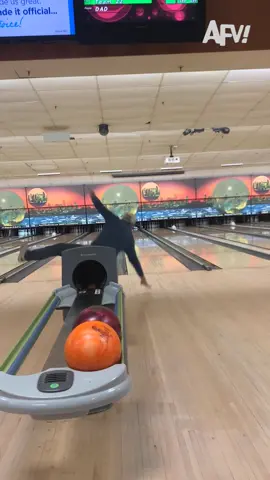He was the last pin to fall 😂 #afv #bowling #fail #funnyvideos