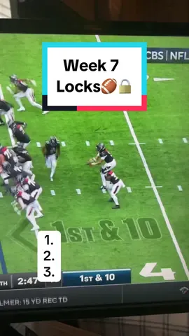 Week 7 NFL Locks🏈🔒 #nfl #nflfootball #nflcontent #nflweek7 #nflocks #nflconvo