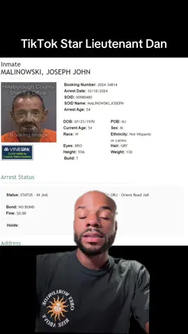 TikTok Star, Lieutenant Dan. #greenscreen #TyreakToldYou #FreeJoe #LieutenantDan #FloridaMan #Florida #TampaTok #Tampa #TikTokStar #Icon 