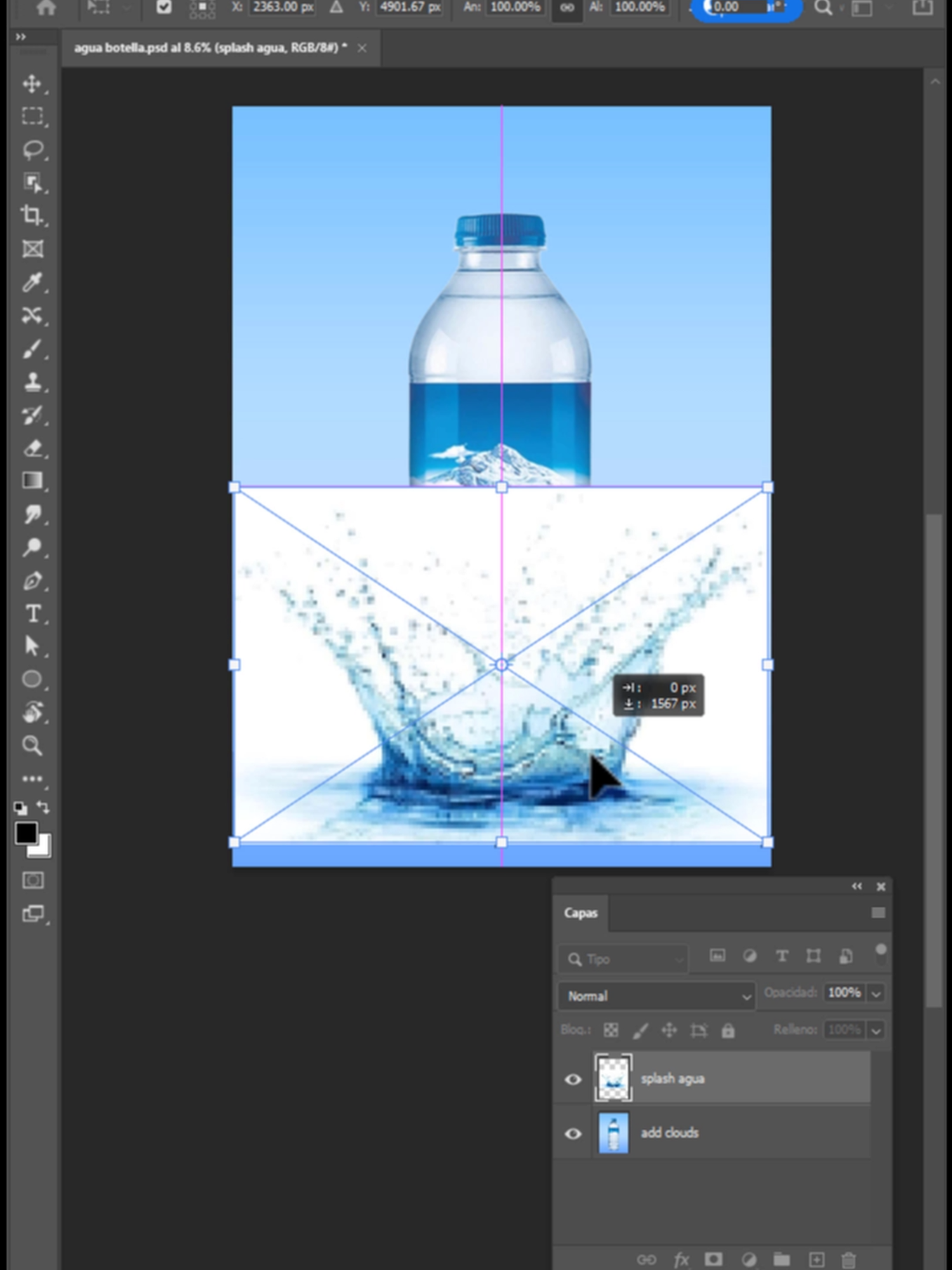 Colocar splash agua con #photoshop