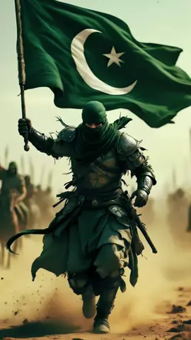 Pak Warrior Holding Pakistani Flag in battlefield #pakistan #warriors #ai #markhor #isi #pakistan #power #spy #military #national #bettle #foryou #foryoupage