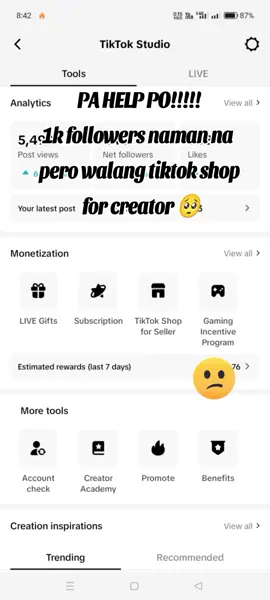 Pa help po 🥺 #tiktokshopforcreators #help #affiliatemarketing #tiktokaffiliate #aspiringtiktokaffiliate 