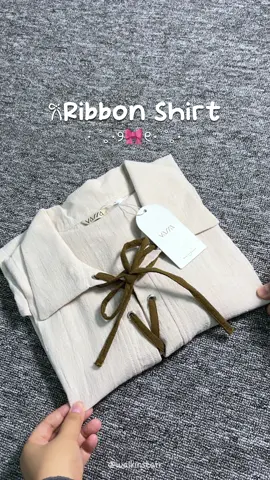 ⋆ ˚｡⋆୨🎀୧⋆ ˚｡⋆ #ribbonshirt #blousewanita #kemejawanita #blousekorea 
